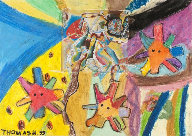 Miró: Weiterführung einer Kunstpostkarte