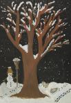 Jahreszeit Winter: Baum im Schnee