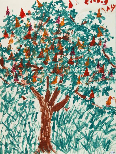 Blühender Kastanienbaum