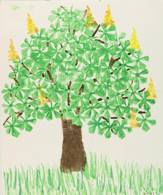 Blühender Kastanienbaum