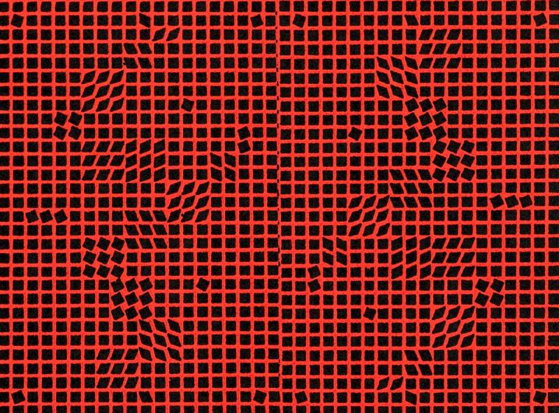 1991 Siebdruck Op Art