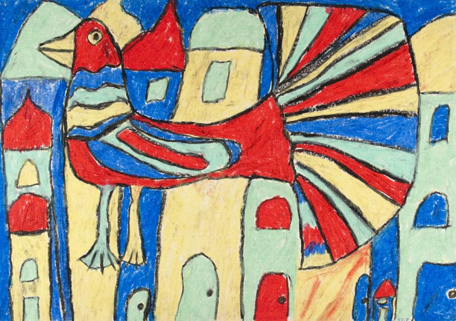 Ein Vogel in der Stadt