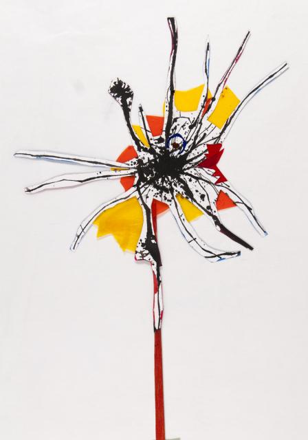 Tusche-Blastechnik: Spielfigur