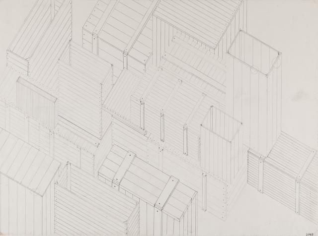 Grundriss-Schrägbild: Kisten