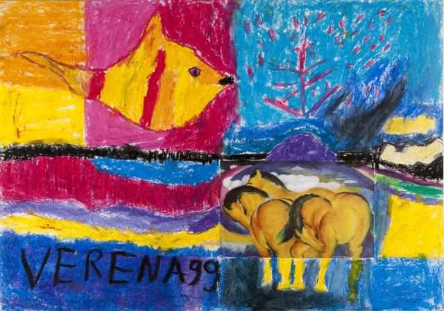 Marc: Weiterführung einer Kunstpostkarte