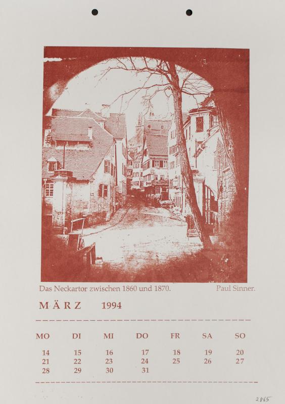 Tübinger Ansichten in Photographie und Siebdruck von 1864 bis 1994