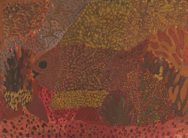 Ein Tier versteckt sich