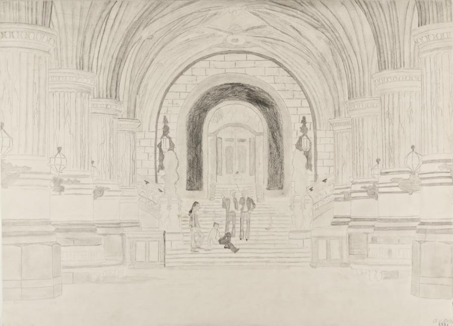 Personen in der Eingangshalle