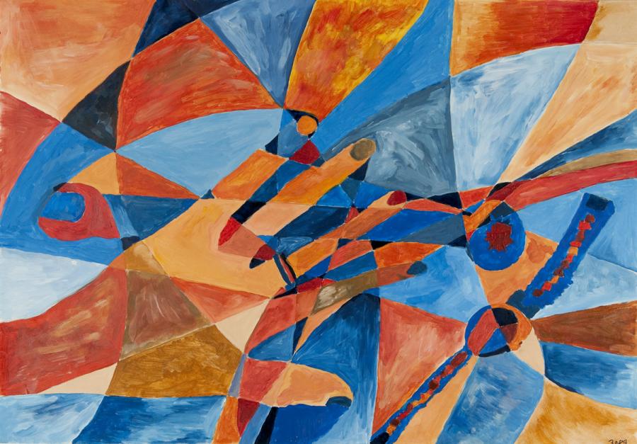 Kubismus: Werkzeug und Hand