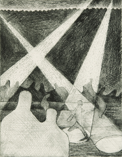 Personen in surrealistischer Umgebung