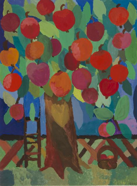 Jahreszeit Sommer: Apfelbaum