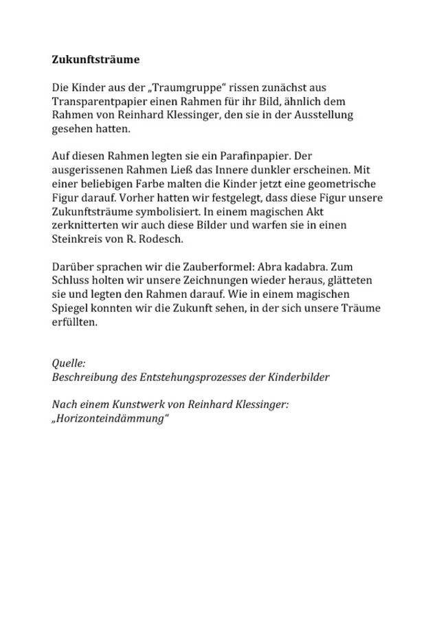 Text: Zukunftsträume