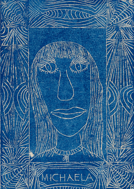 Porträt in ornamentalem Rahmen