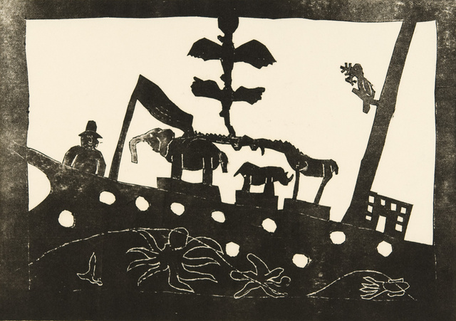 Arche Noah, Kartonschablone mit Rahmen