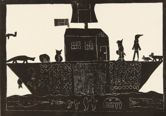 Arche Noah, Kartonschablone mit Rahmen