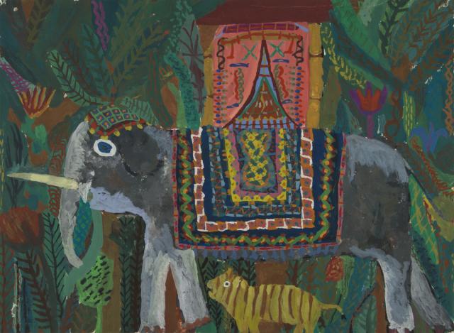 Geschmückter Elefant