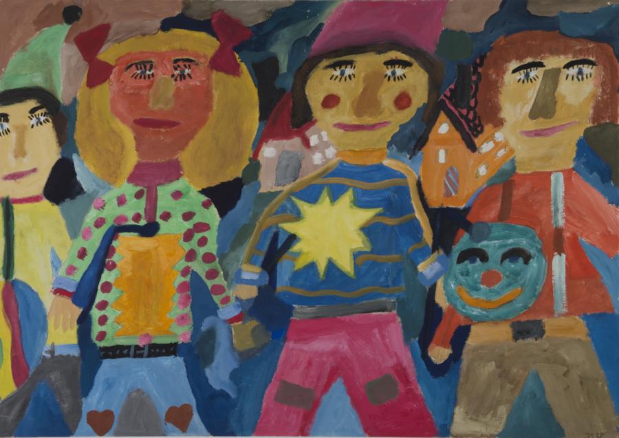 Kinder beim Laternenlauf