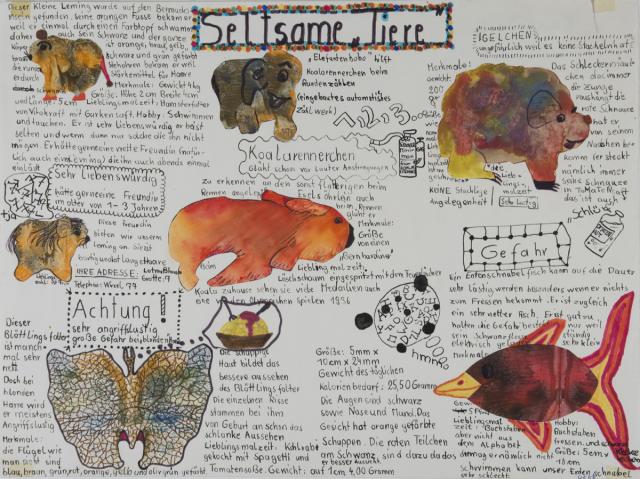 Kleksbilder: Erfundene Tiere