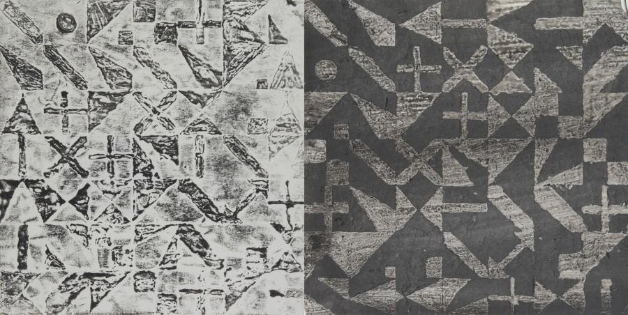 Geometrische Formen und Schrift