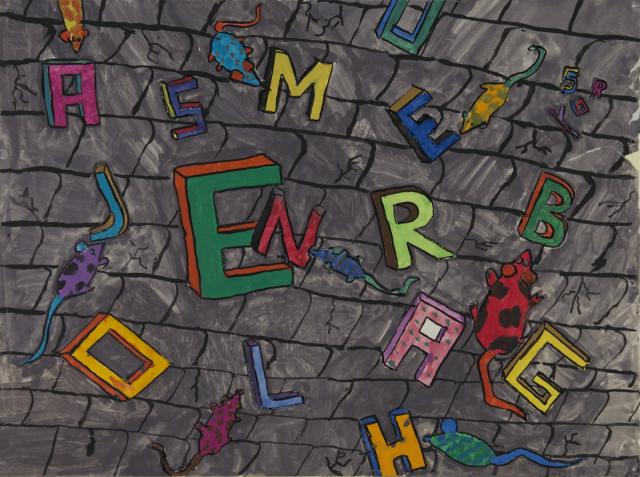 Angefressene Buchstaben