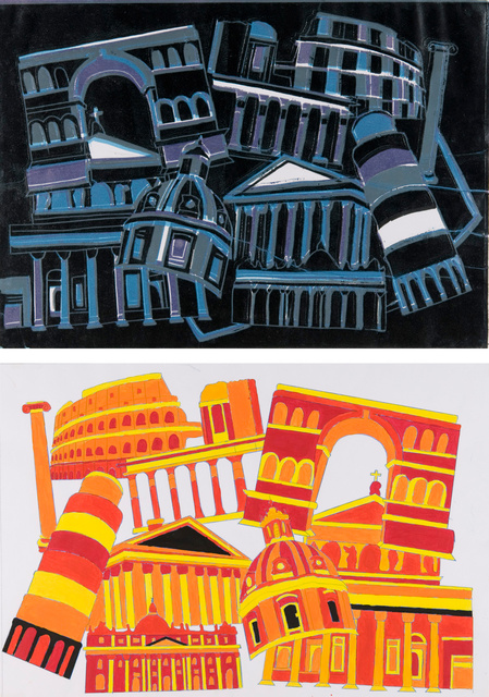 Bildkomposition mit bekannten Architekturbeispielen