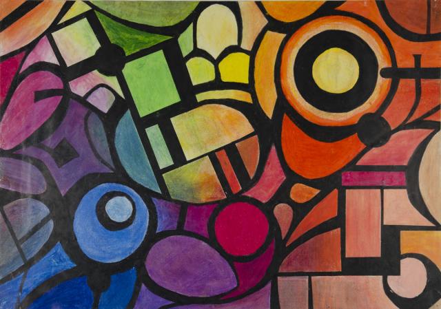 Entwurf für ein Glasfenster