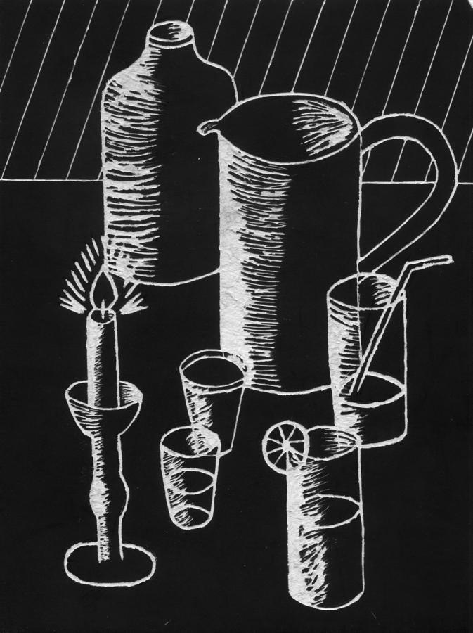 Stillleben mit Kerze