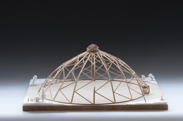 Überdachung in Skelettbauweise