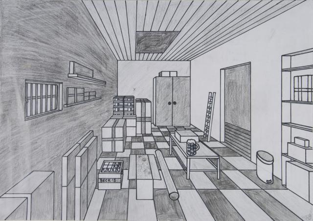 Zentralperspektive: Lagerraum