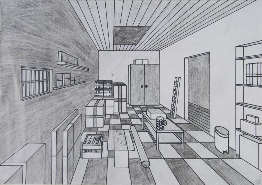 Zentralperspektive: Lagerraum