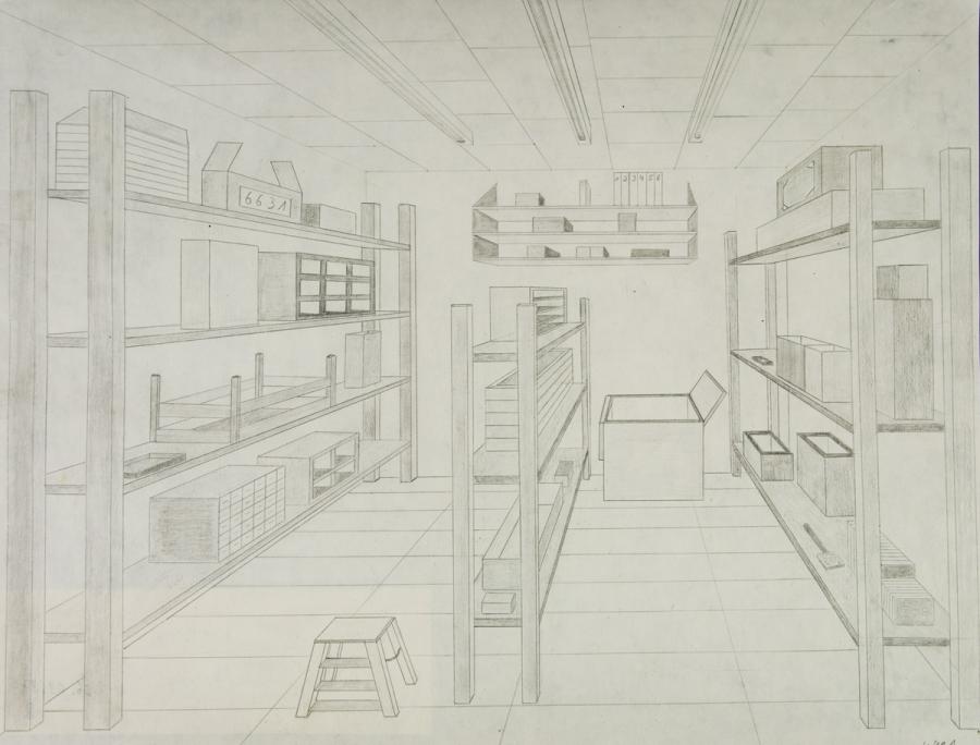 Zentralperspektive: Lagerraum