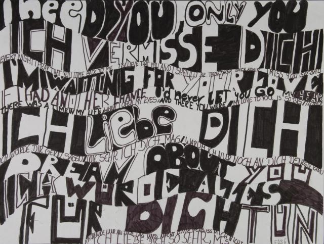 Dekoratives Schriftblatt