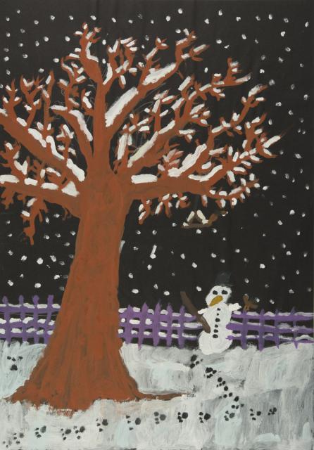 Jahreszeit Winter: Baum im Schnee