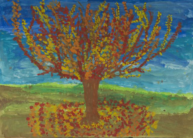 Jahreszeit Herbst: Herbstbaum 