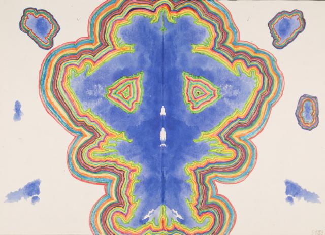 Dekorative Weiterarbeit eines Abklatschbildes