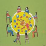 Personen am Esstisch