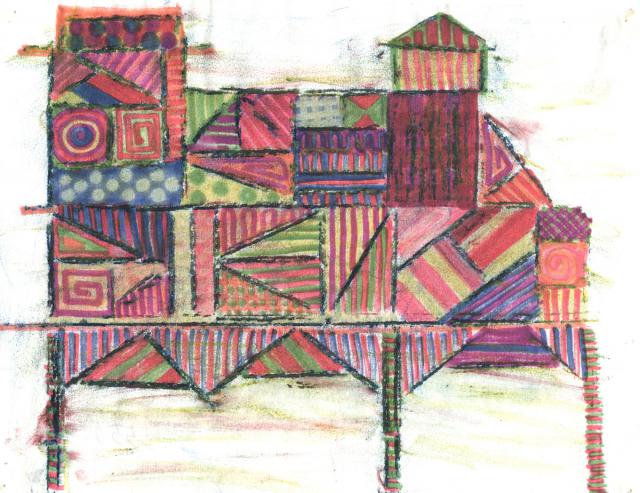 Bunte Stelzenhäuser