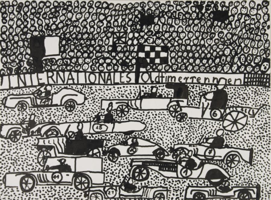 Zuschauer beim Autorennen