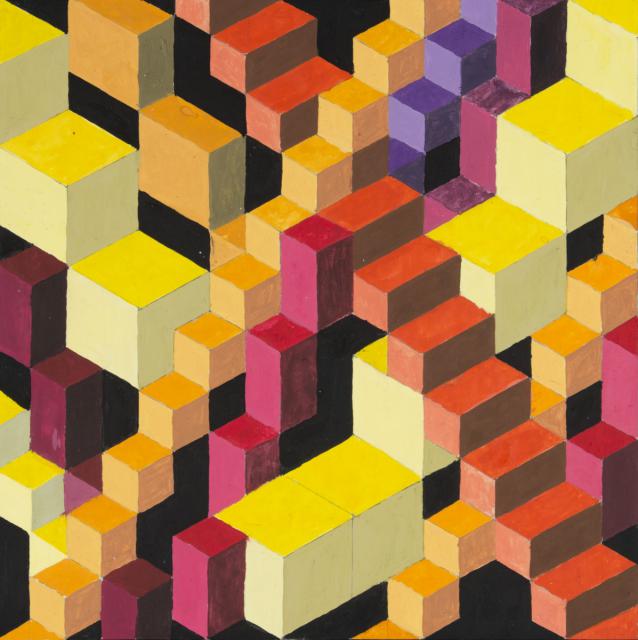 Vasarely: Kubische Formen