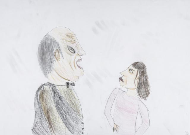 Erwachsener und Mädchen