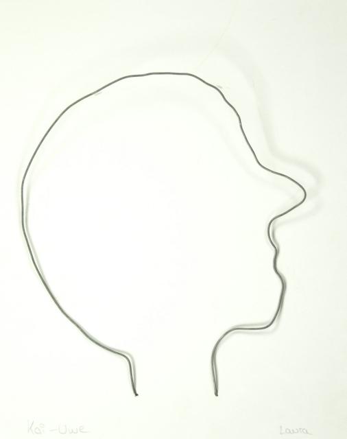 Porträt: Drahtzeichnung