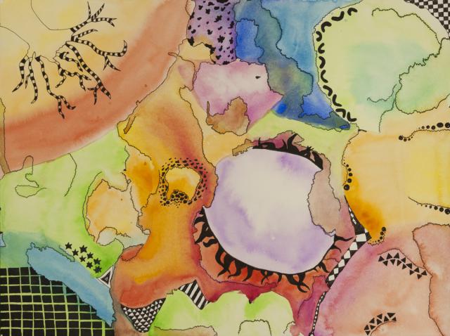 Aquarell und Zeichnung