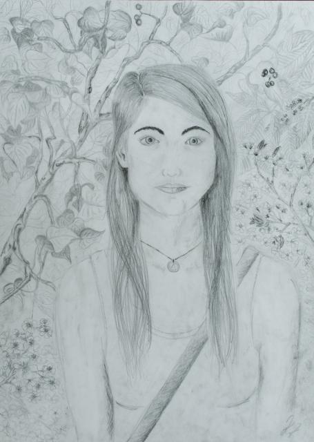 Porträt mit Vegetation