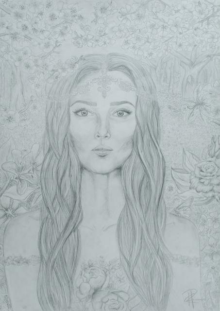 Porträt mit Vegetation