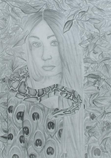 Porträt mit Vegetation