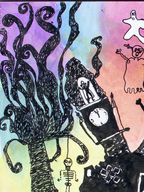 Gruselschloss um Mitternacht