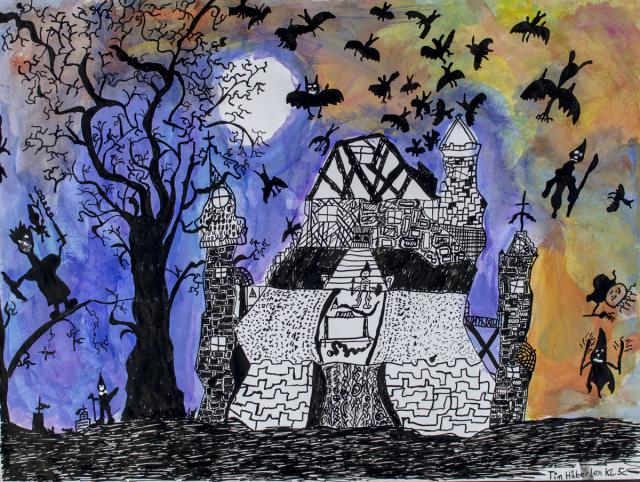 Gruselschloss um Mitternacht