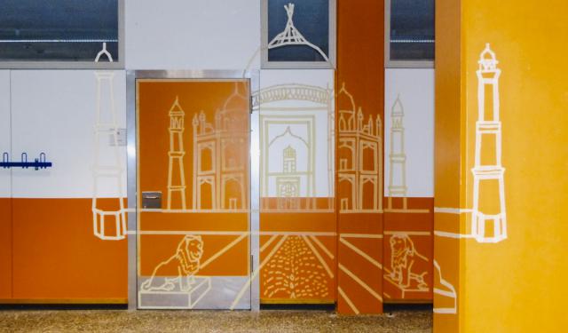 Anamorphe Zeichnung - Tape Art