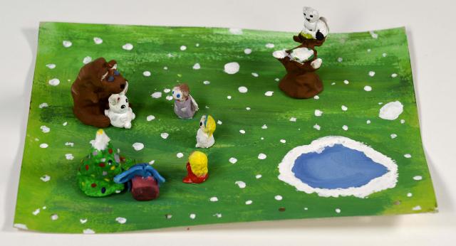 Weihnachten mit Bär und Hase