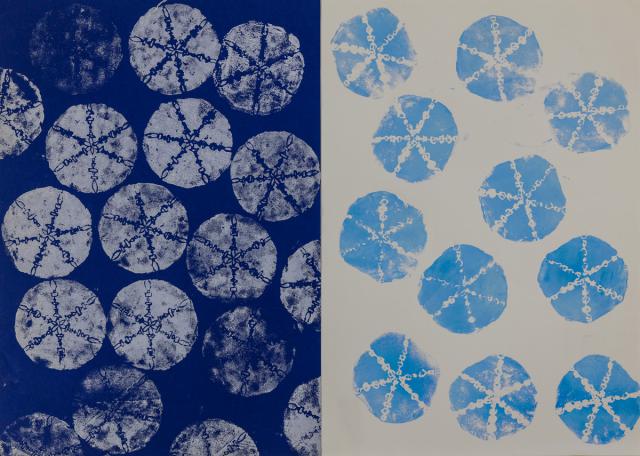 Eiskristall bei Tag und Nacht